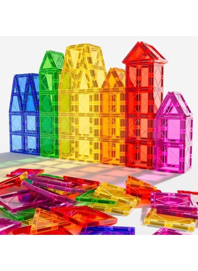 100 PCS Magnetic Tiles Building Blocks with 2 Cars, Stronger 3D Magnet Building Tiles Set Toys for Kids Ages 3 4 5 6 7 8 9, Magnet Building Set Gift for Boys Girls Educational Birthday Gifts - Image 3